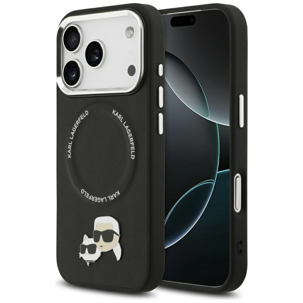 MagSafe futrola za Apple iPhone 17 Pro, Karl Lagerfeld, Karl & Choupette Pins, Crna