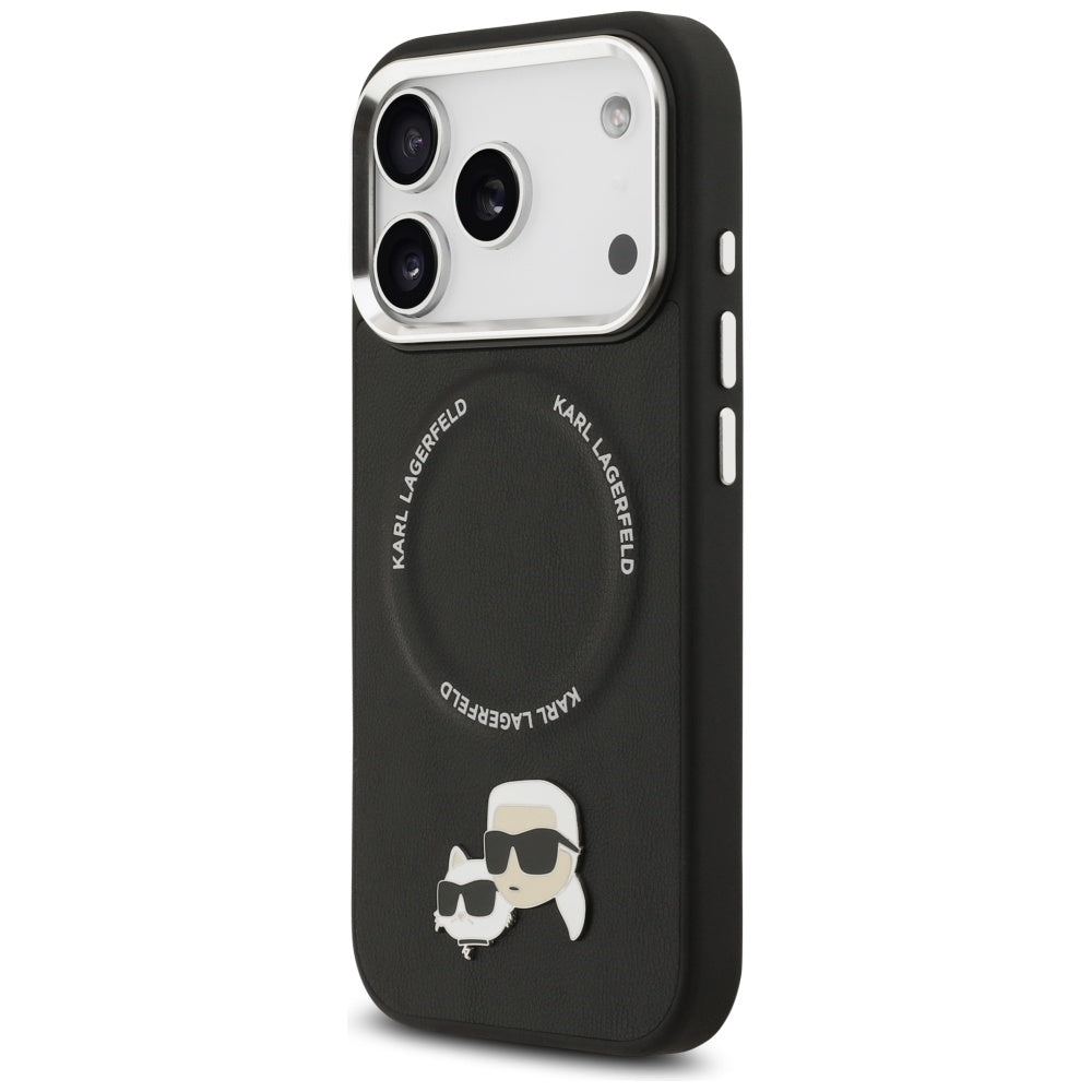 MagSafe futrola za Apple iPhone 17 Pro, Karl Lagerfeld, Karl & Choupette Pins, Crna