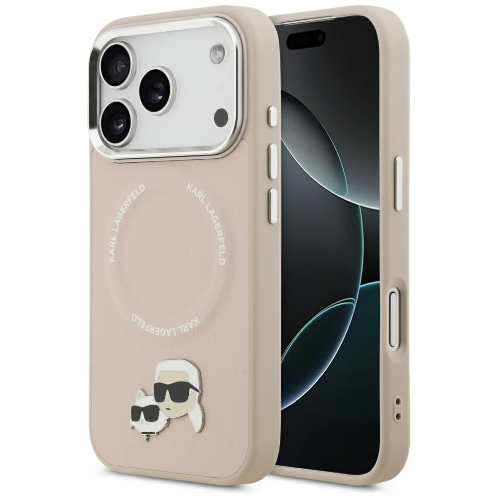 MagSafe futrola za Apple iPhone 17 Pro, Karl Lagerfeld, Karl & Choupette Pins, Roza