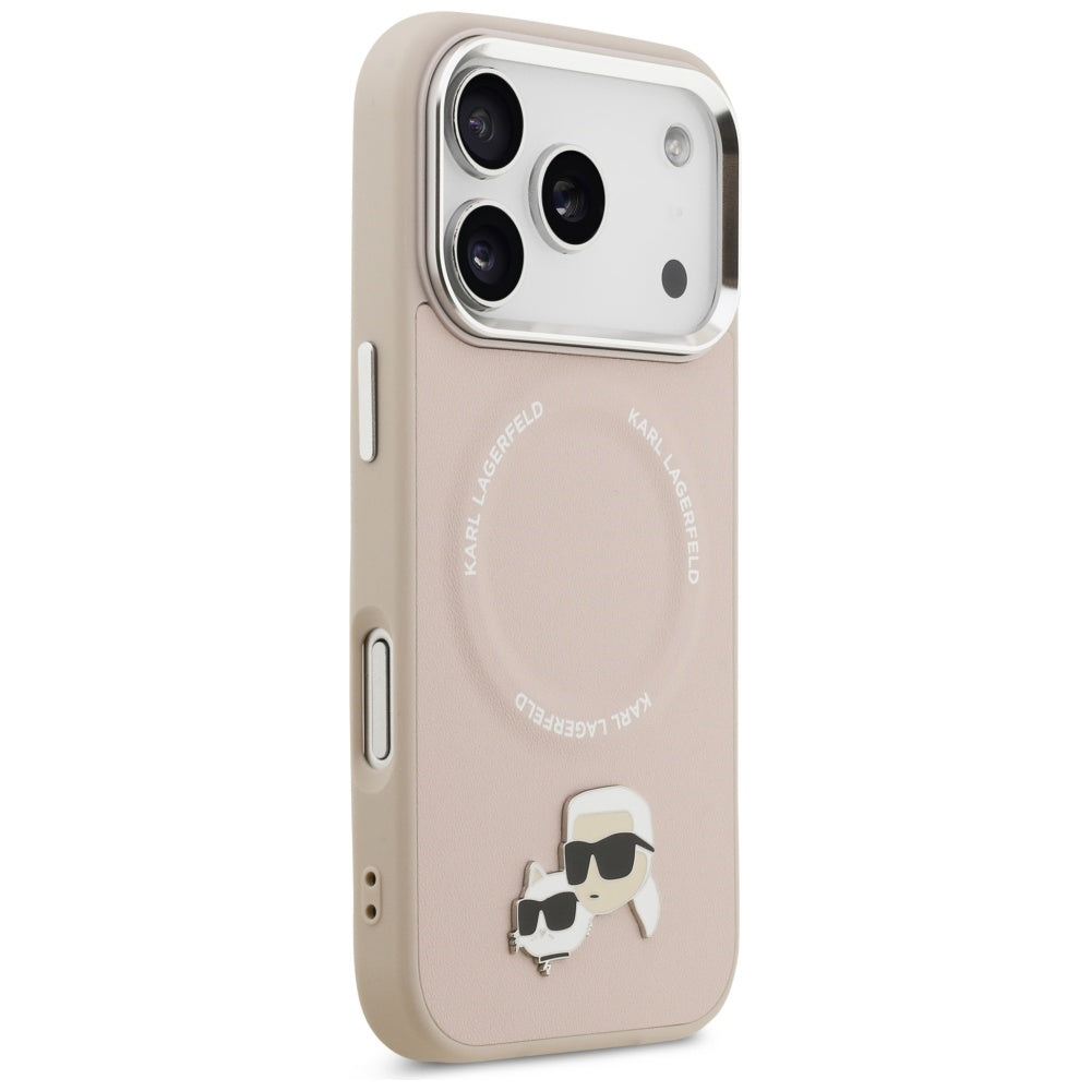 MagSafe futrola za Apple iPhone 17 Pro, Karl Lagerfeld, Karl & Choupette Pins, Roza