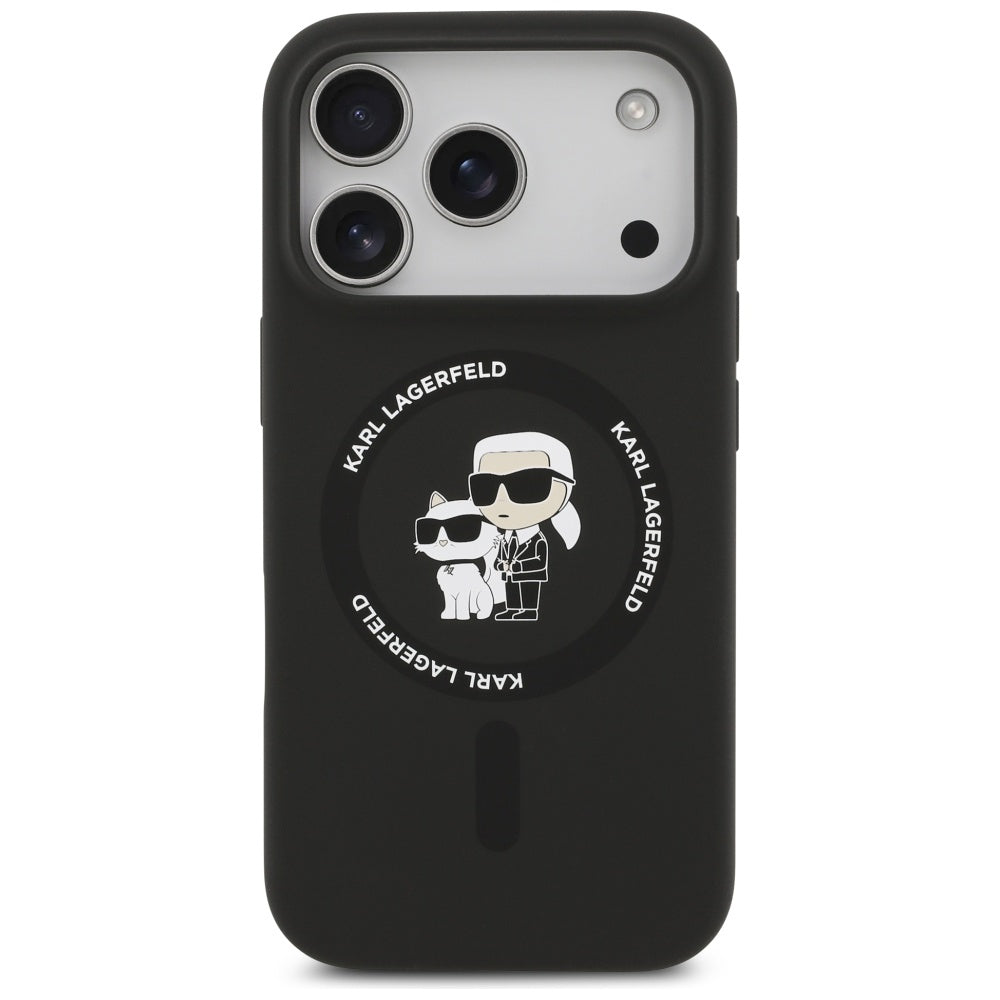 MagSafe futrola za Apple iPhone 17 Pro, Karl Lagerfeld, Ring Karl & Choupette, Crna