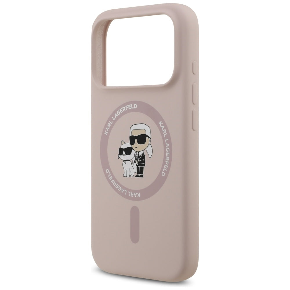 Futrola MagSafe za Apple iPhone 17 Pro, Karl Lagerfeld, Ring Karl & Choupette, Roza