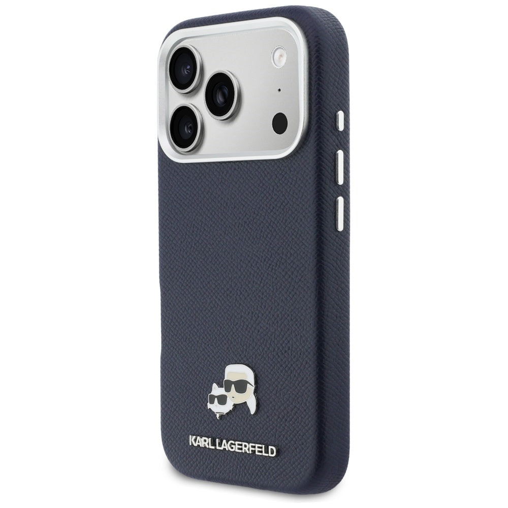 MagSafe futrola za Apple iPhone 17 Pro, Karl Lagerfeld, Saffiano Karl & Choupette Pins, Plava