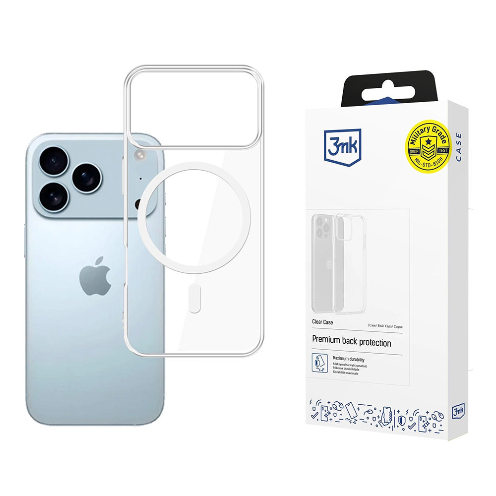MagSafe futrola za Apple iPhone 17 Pro Max, 3MK, Clear MagCase, Prozirna