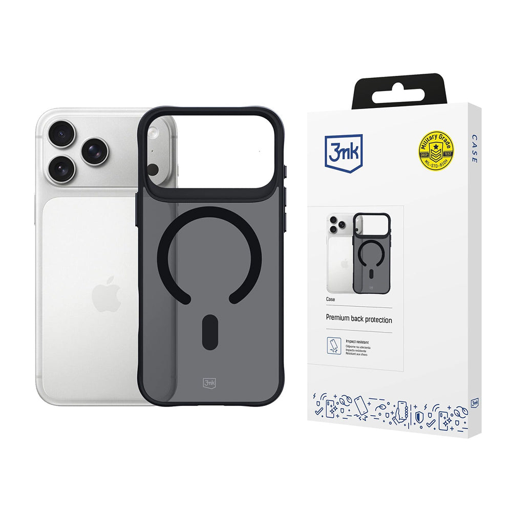 MagSafe futrola za Apple iPhone 17 Pro Max, 3MK, Smoke MagCase, Crna