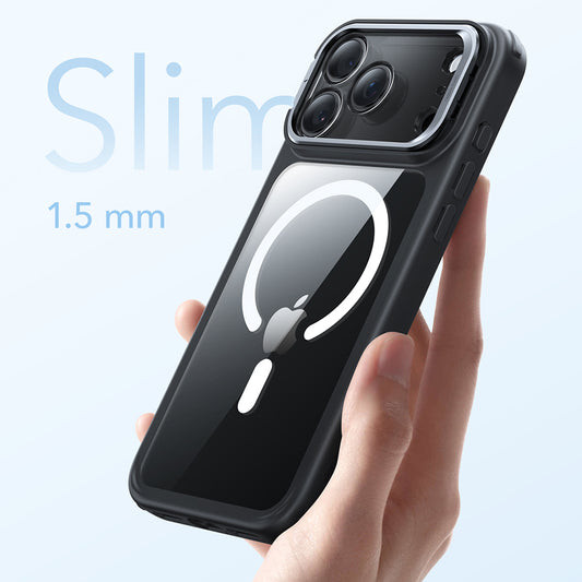 Futrola MagSafe za Apple iPhone 17 Pro Max, ESR, Classic Hybrid Kickstand, Crno Prozirna