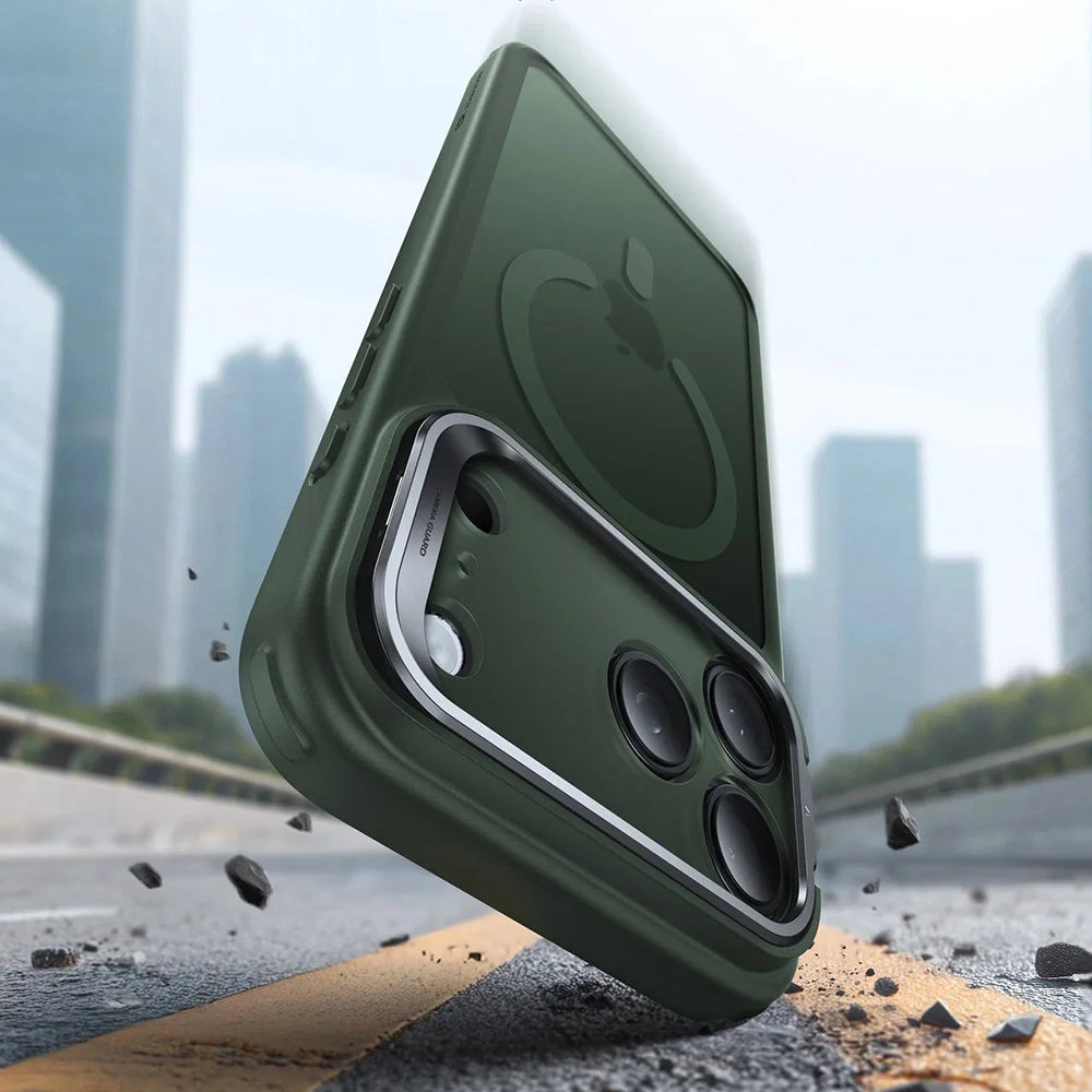 Futrola MagSafe za Apple iPhone 17 Pro Max, ESR, Classic Hybrid Kickstand, Satinirano Zelena