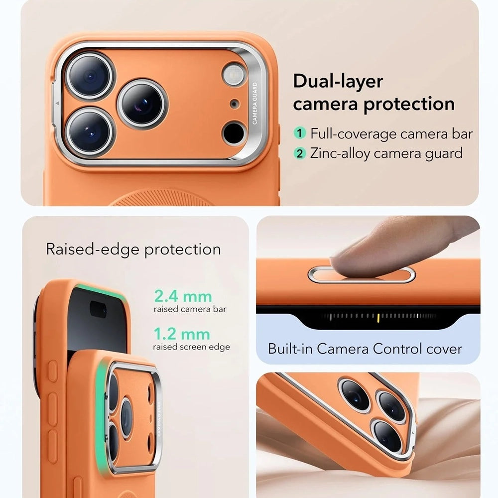 Futrola MagSafe za Apple iPhone 17 Pro Max, ESR, Cloud Soft Kickstand, Narančasta