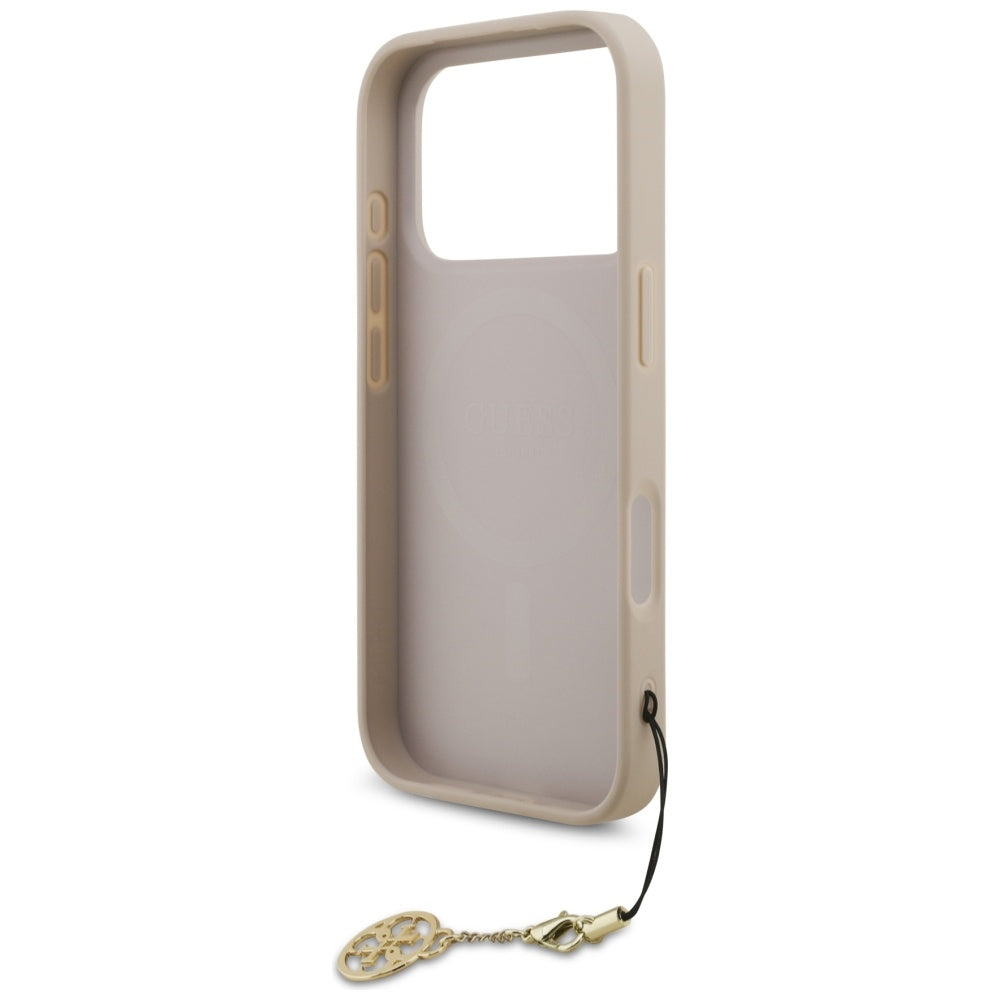 Futrola MagSafe za Apple iPhone 17 Pro Max, Guess, 4G Charm Cradle, Roza