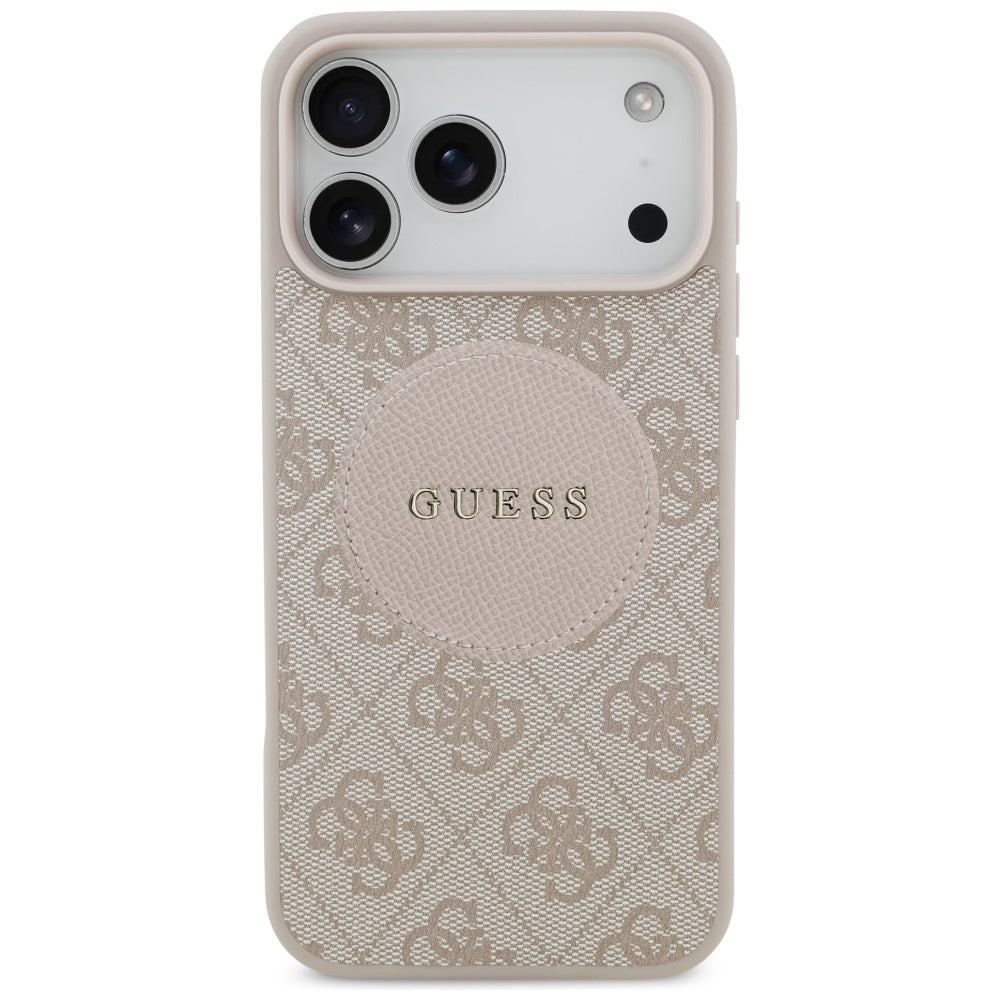 MagSafe futrola za Apple iPhone 17 Pro Max, Guess, 4G Circle Classic Logo, Roza