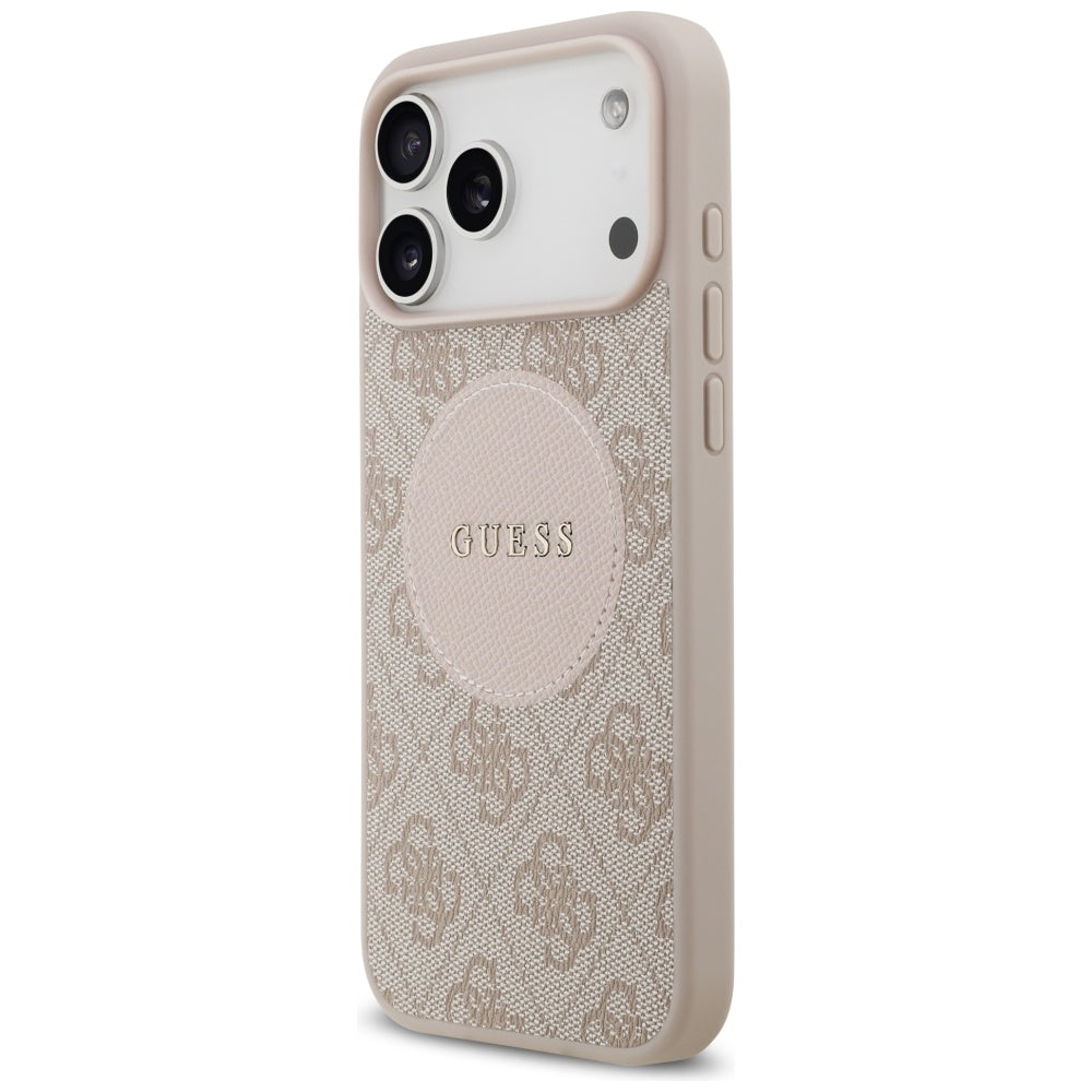 MagSafe futrola za Apple iPhone 17 Pro Max, Guess, 4G Circle Classic Logo, Roza