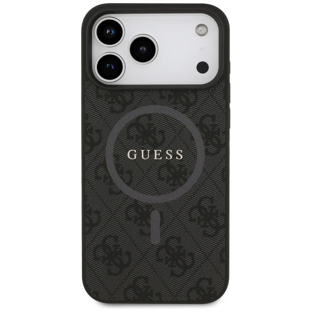 MagSafe futrola za Apple iPhone 17 Pro Max, Guess, 4G Ring Classic Logo, Crna