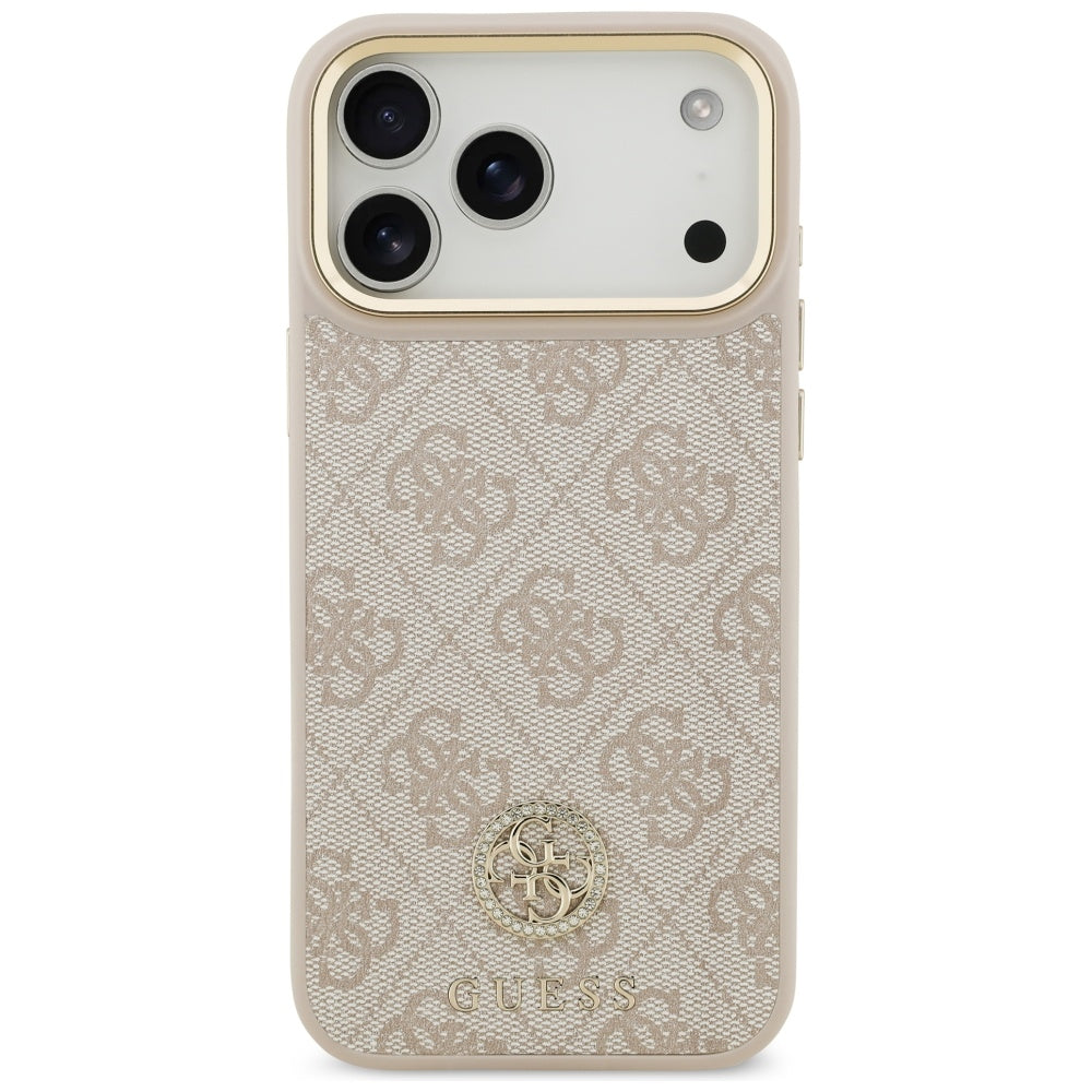 MagSafe futrola za Apple iPhone 17 Pro Max, Guess, 4G Strass Logo, Roza