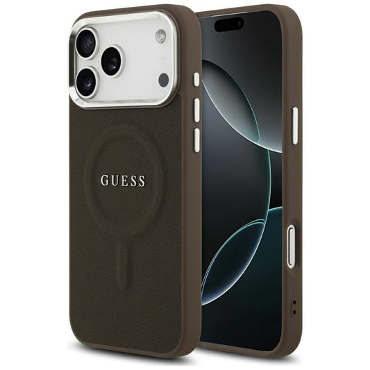 MagSafe futrola za Apple iPhone 17 Pro Max, Guess, Classic Logo, Smeđa
