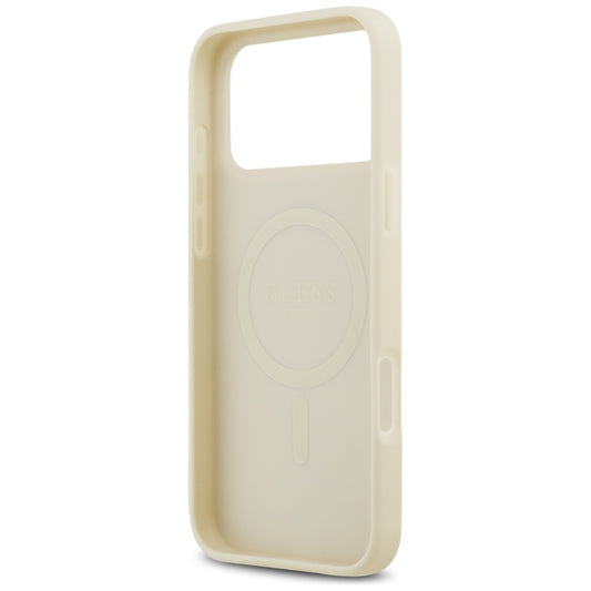 MagSafe torbica za Apple iPhone 17 Pro Max, Guess, Croco Triangle Logo, Zlatna