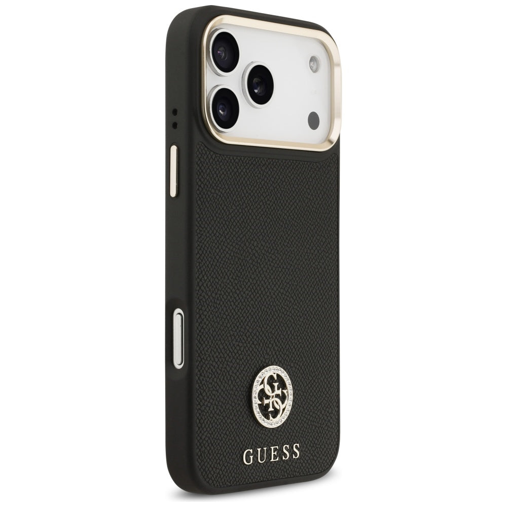 MagSafe futrola za Apple iPhone 17 Pro Max, Guess, Grained Strass Logo, Crna