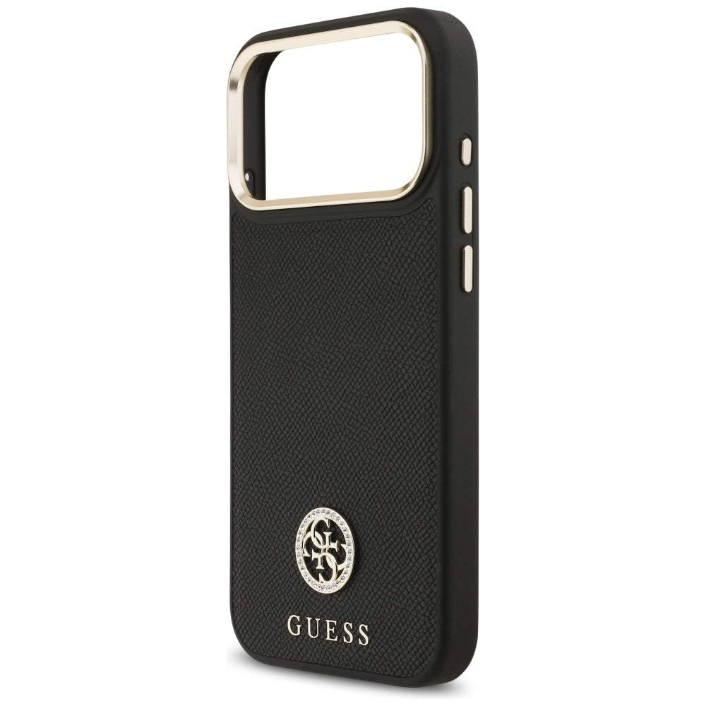 MagSafe futrola za Apple iPhone 17 Pro Max, Guess, Grained Strass Logo, Crna