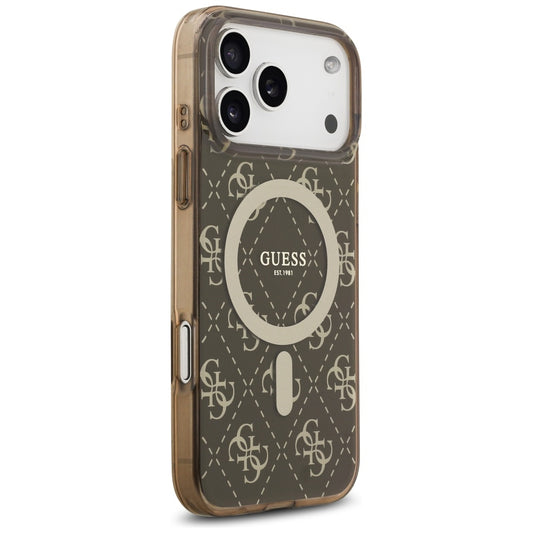 MagSafe futrola za Apple iPhone 17 Pro Max, Guess, IML 4G Background, smeđa