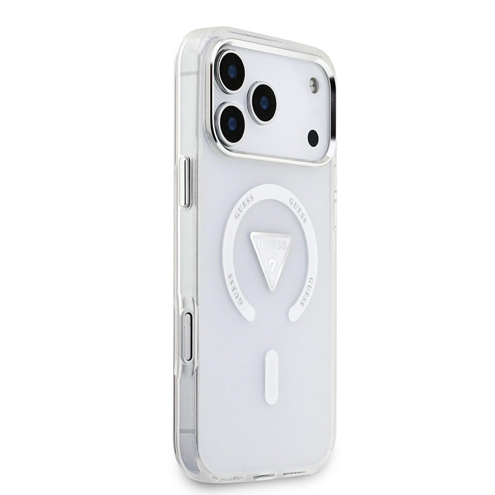 Futrola MagSafe za Apple iPhone 17 Pro Max, Guess, IML Gradient Triangle Logo, Prozirna