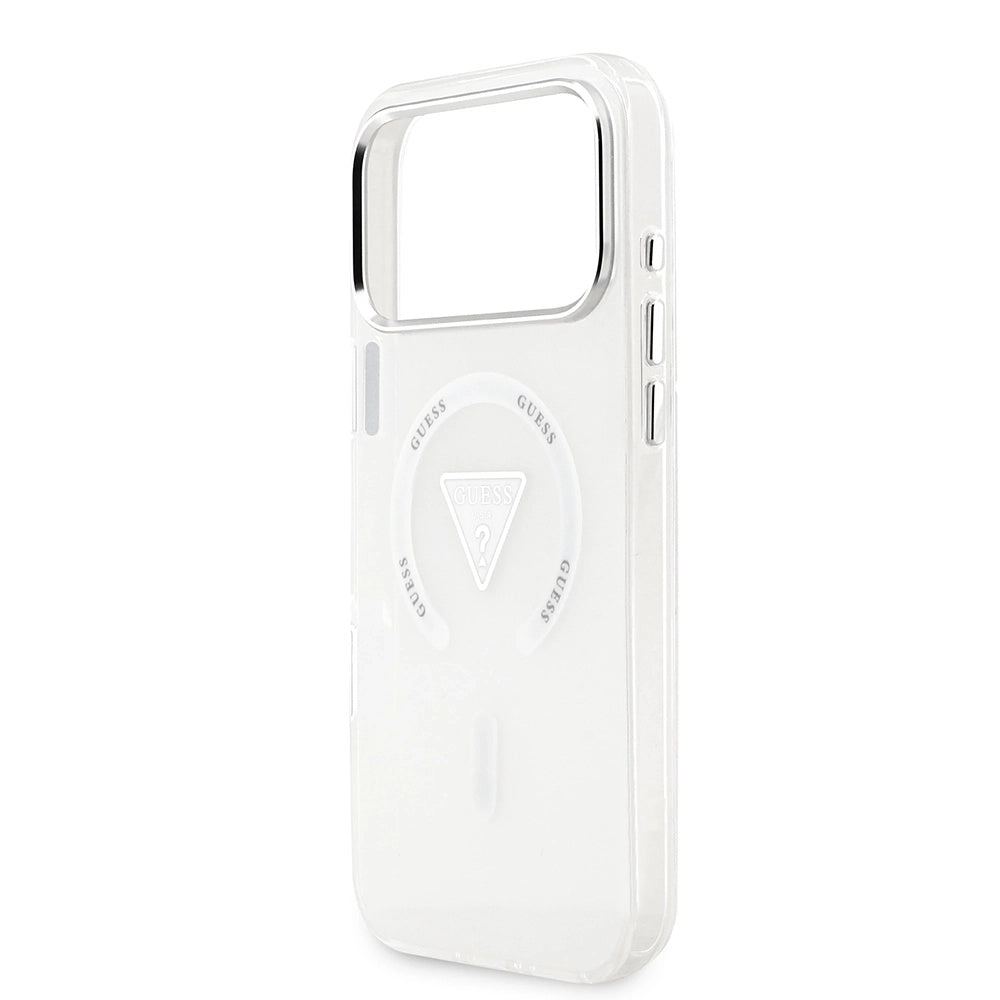 Futrola MagSafe za Apple iPhone 17 Pro Max, Guess, IML Gradient Triangle Logo, Prozirna