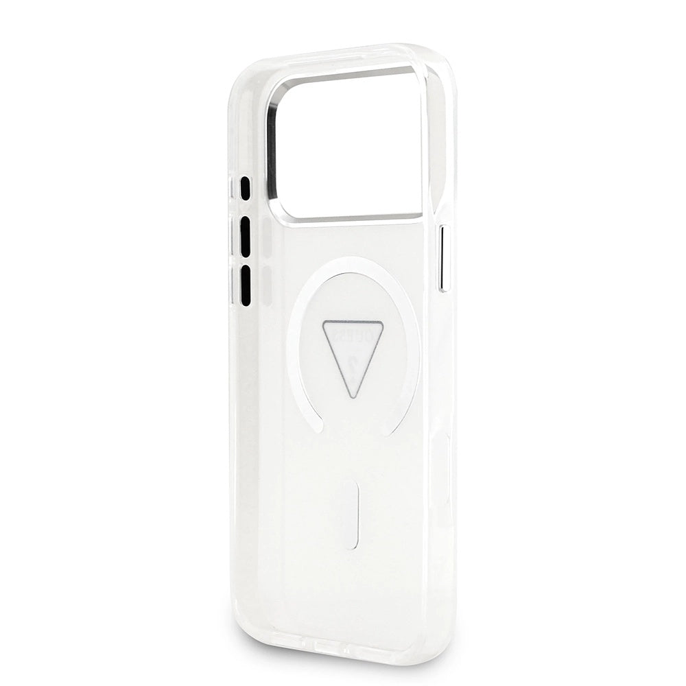 Futrola MagSafe za Apple iPhone 17 Pro Max, Guess, IML Gradient Triangle Logo, Prozirna