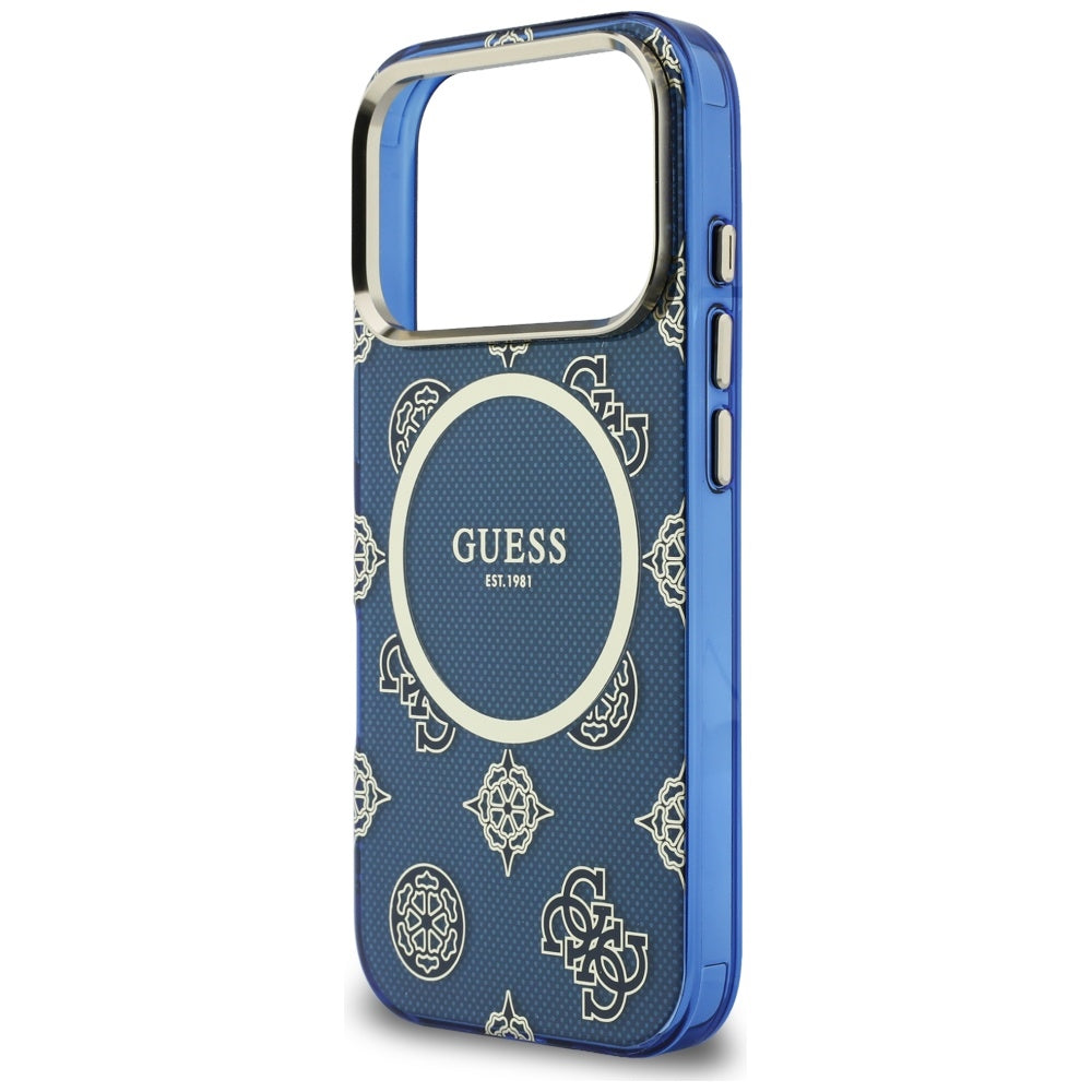Futrola MagSafe za Apple iPhone 17 Pro Max, Guess, IML Peony Dot, Plava