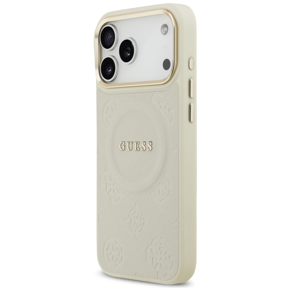 Futrola MagSafe za Apple iPhone 17 Pro Max, Guess, Peony Hot Stamp, Bež