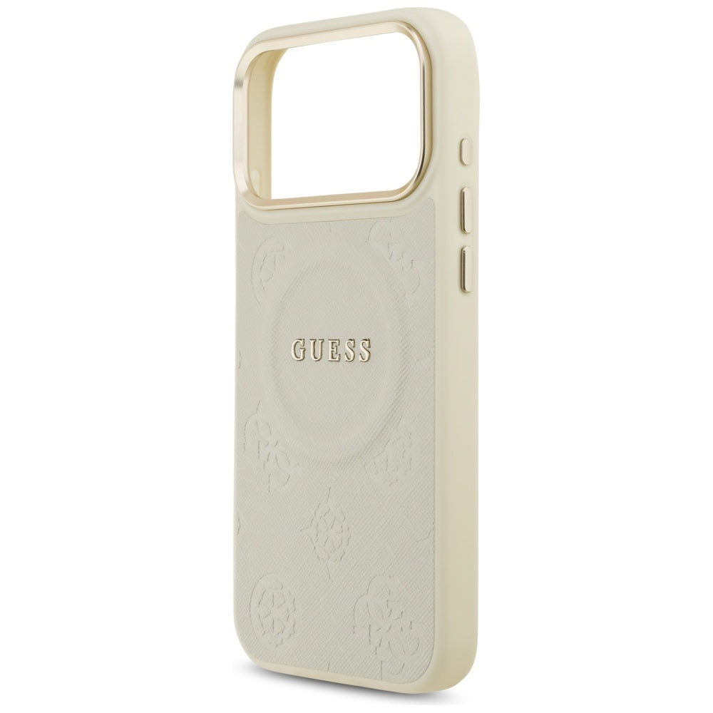Futrola MagSafe za Apple iPhone 17 Pro Max, Guess, Peony Hot Stamp, Bež