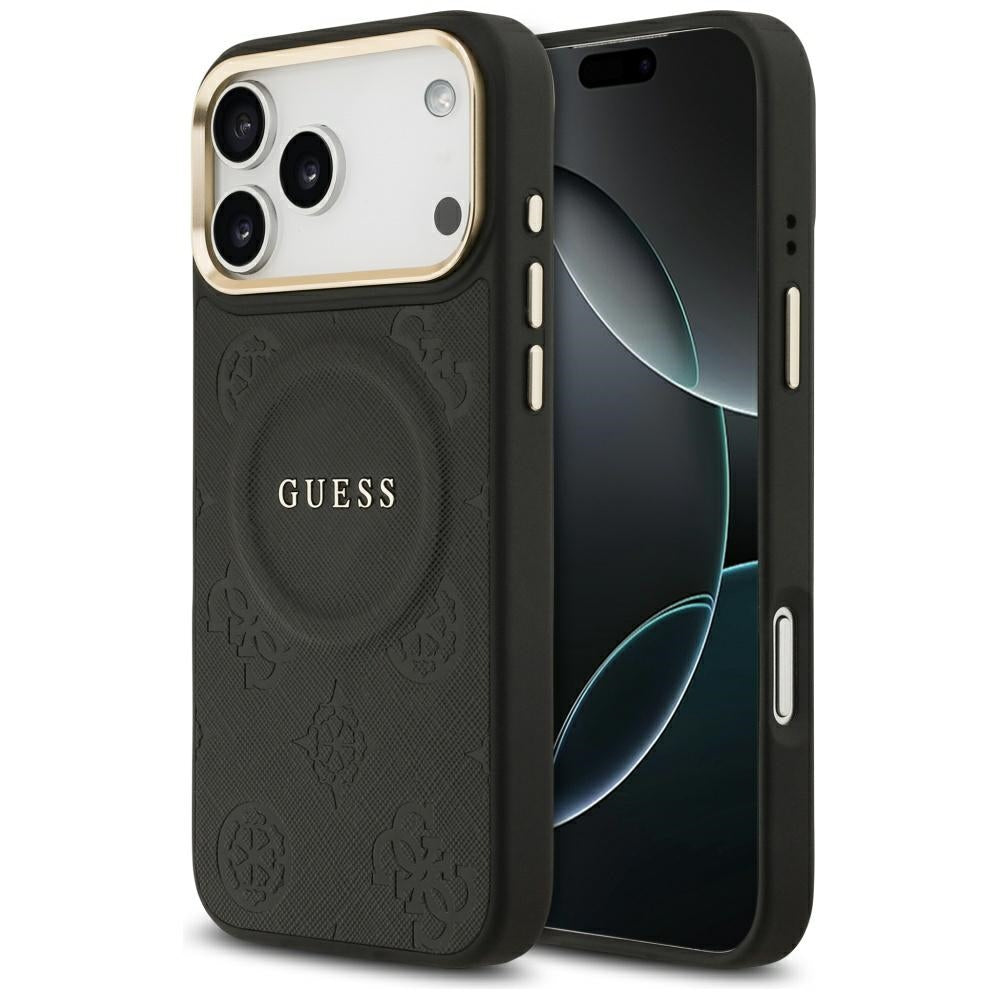 MagSafe futrola za Apple iPhone 17 Pro Max, Guess, Peony Hot Stamp, Crna