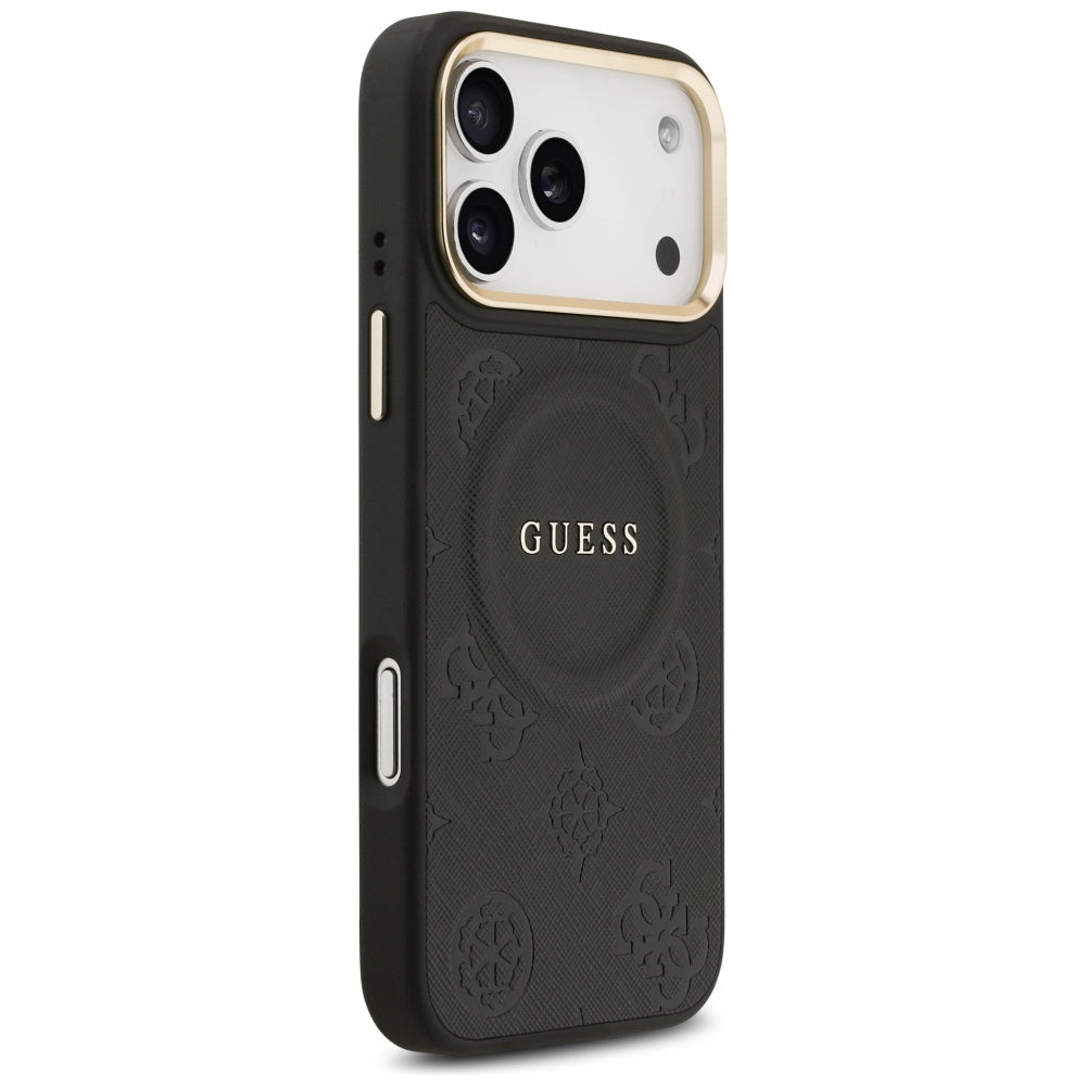 MagSafe futrola za Apple iPhone 17 Pro Max, Guess, Peony Hot Stamp, Crna