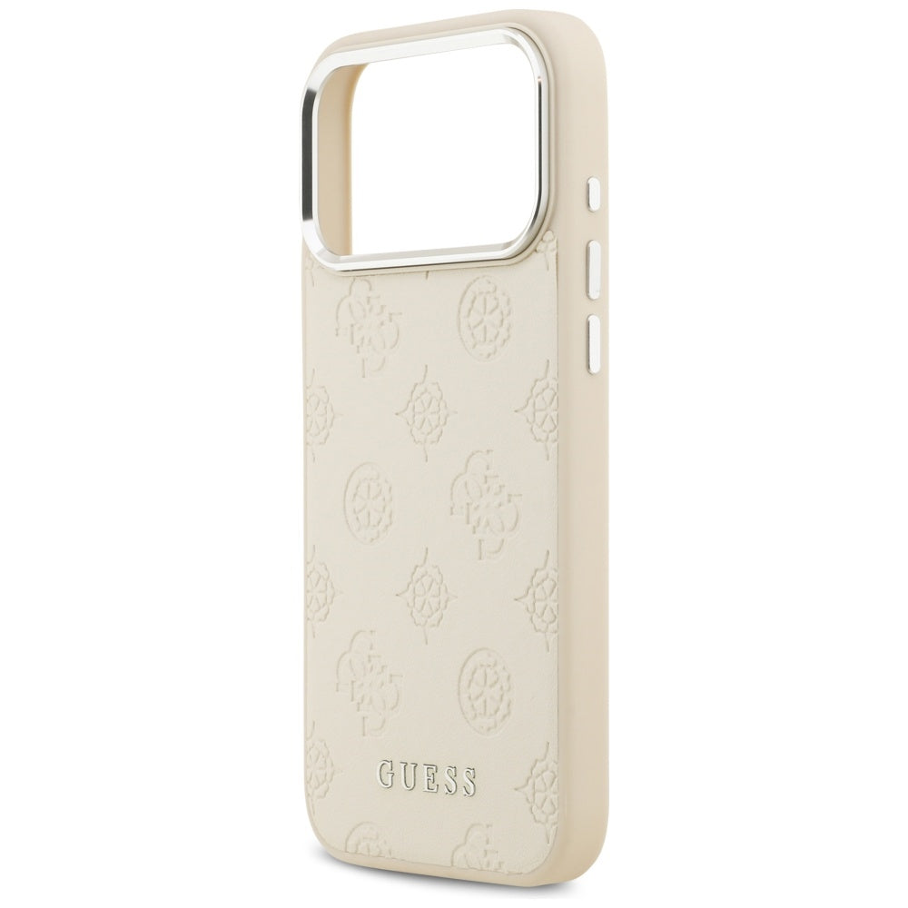MagSafe futrola za Apple iPhone 17 Pro Max, Guess, Peony Hot Stamp Script, Bež