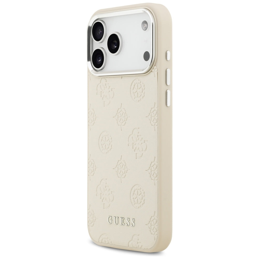 MagSafe futrola za Apple iPhone 17 Pro Max, Guess, Peony Hot Stamp Script, Bež