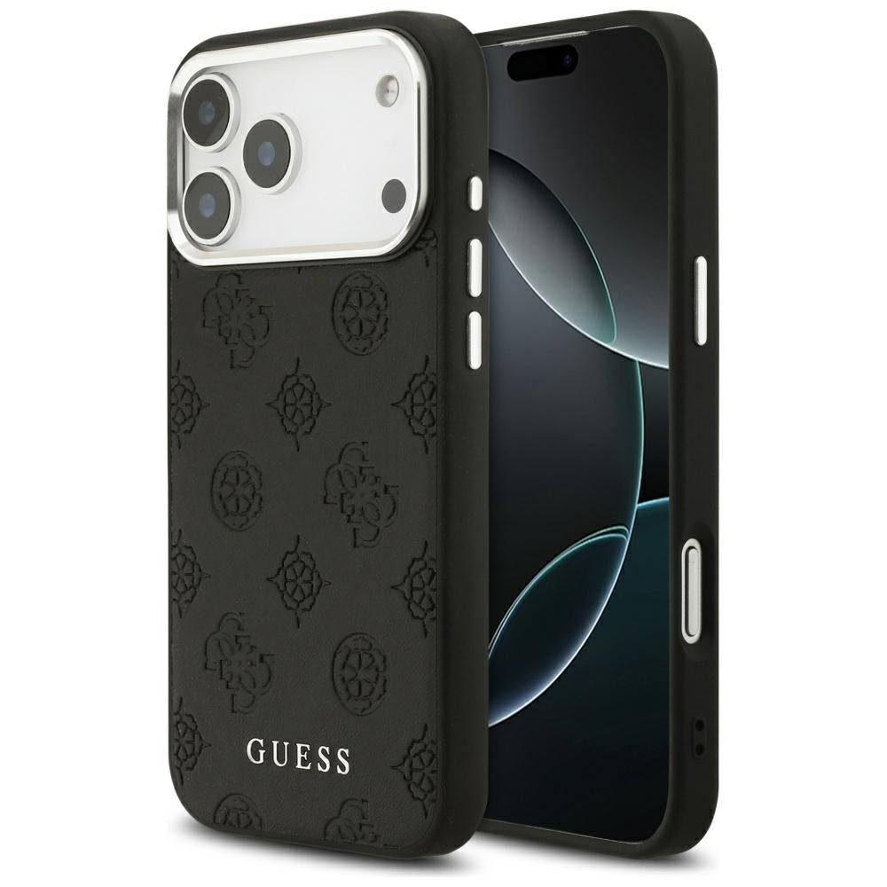 Futrola MagSafe za Apple iPhone 17 Pro Max, Guess, Peony Hot Stamp Script, Crna