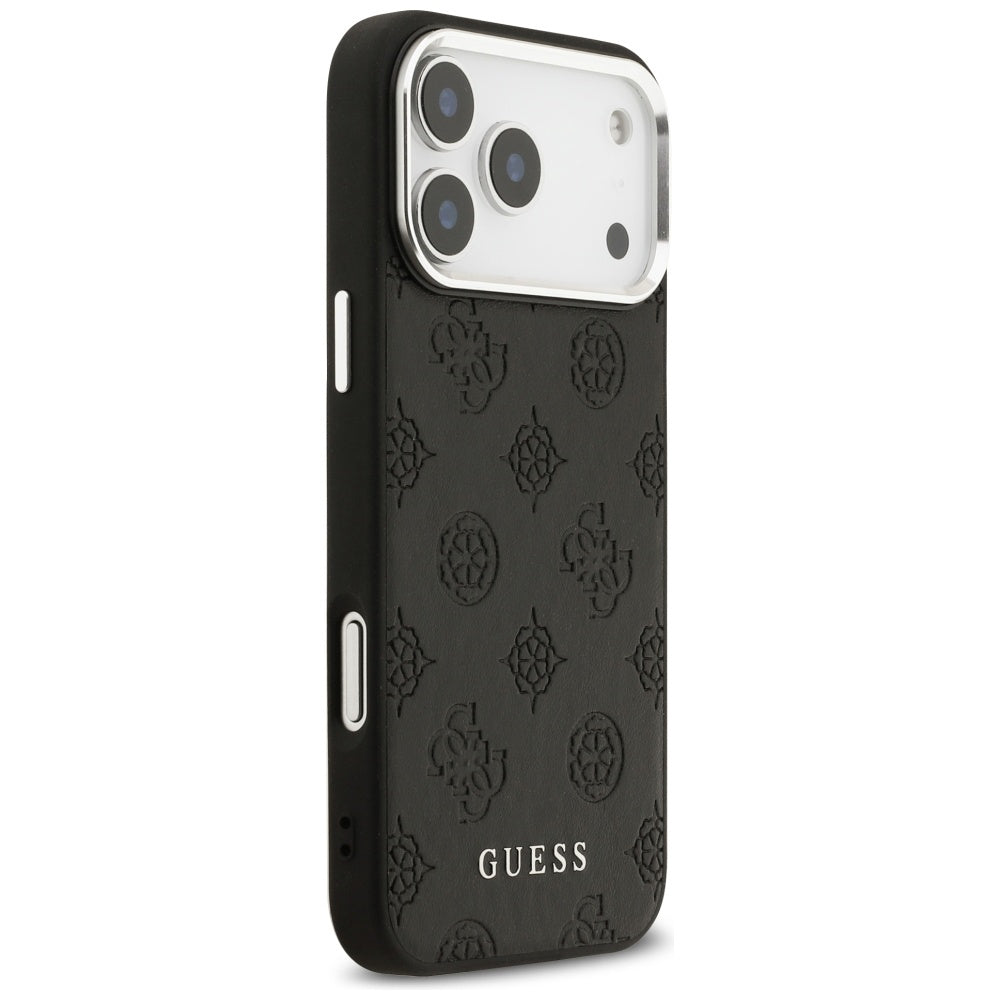 Futrola MagSafe za Apple iPhone 17 Pro Max, Guess, Peony Hot Stamp Script, Crna