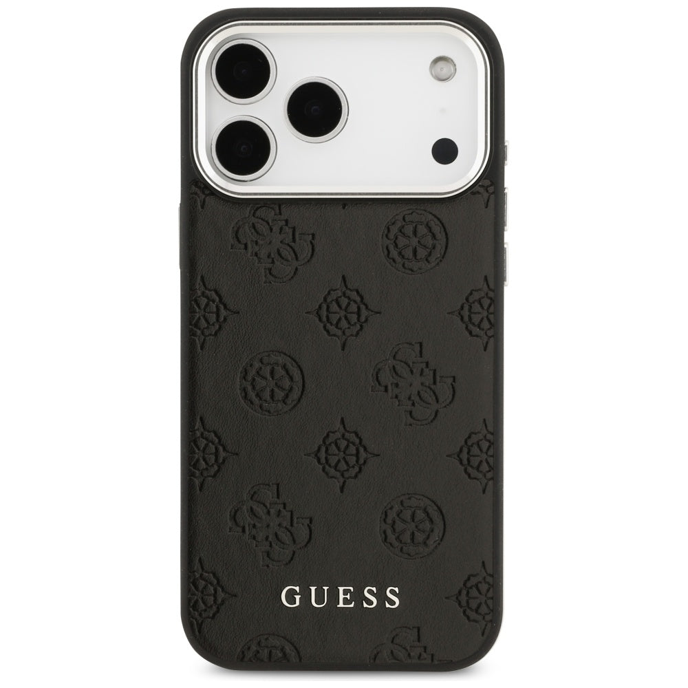 Futrola MagSafe za Apple iPhone 17 Pro Max, Guess, Peony Hot Stamp Script, Crna