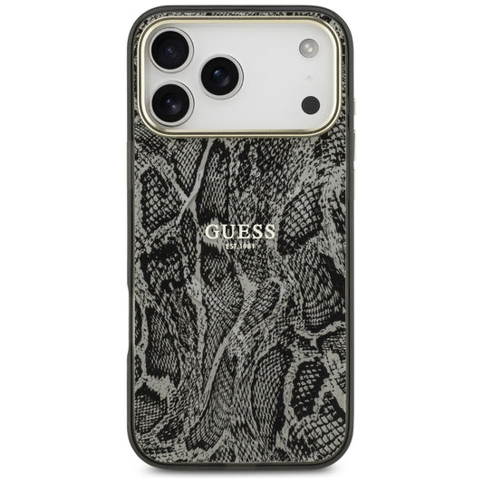 MagSafe torbica za Apple iPhone 17 Pro Max, Guess, Python uzorak, Crna