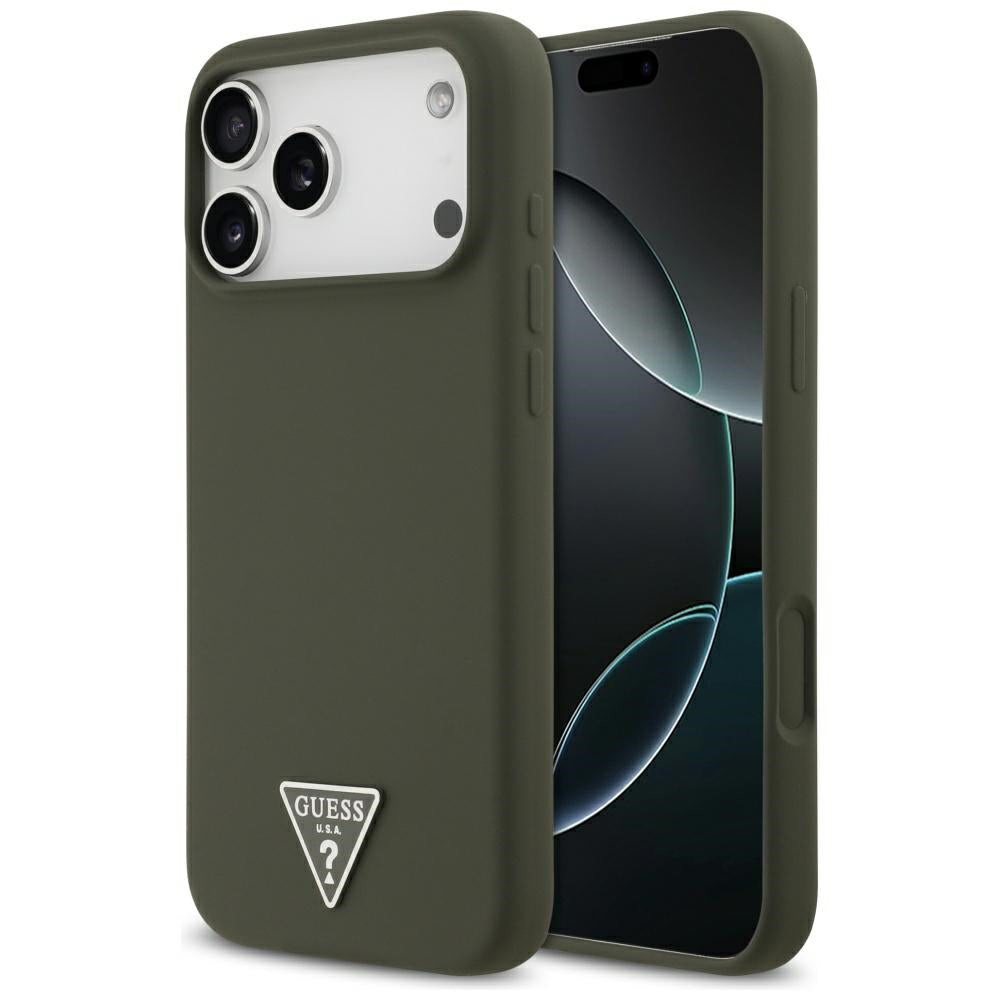 Futrola MagSafe za Apple iPhone 17 Pro Max, Guess, Triangle Logo, Kaki