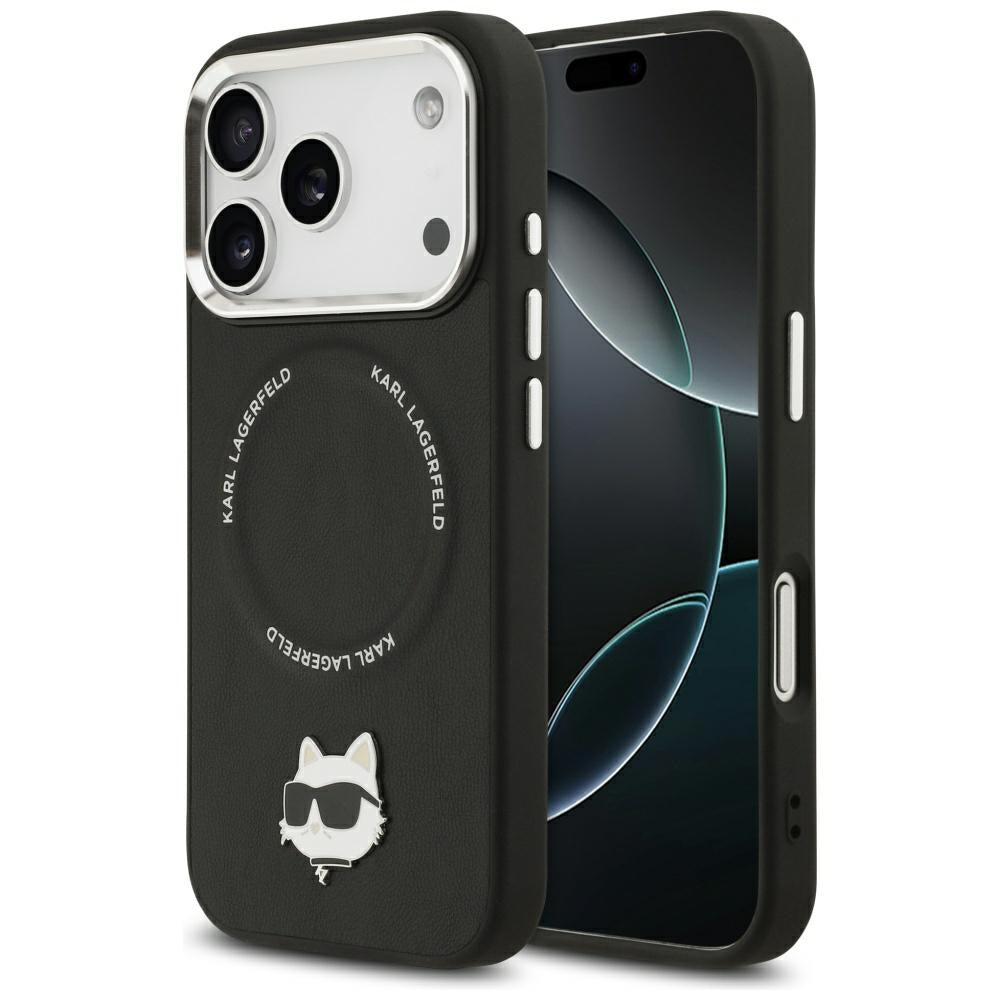 Futrola MagSafe za Apple iPhone 17 Pro Max, Karl Lagerfeld, Choupette Pin, Crna
