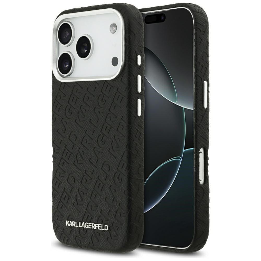 Futrola MagSafe za Apple iPhone 17 Pro Max, Karl Lagerfeld, FW Stamped Karl, Crna