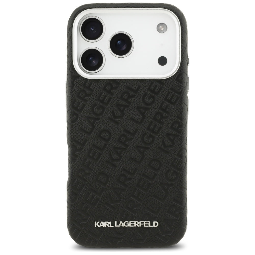Futrola MagSafe za Apple iPhone 17 Pro Max, Karl Lagerfeld, FW Stamped Karl, Crna
