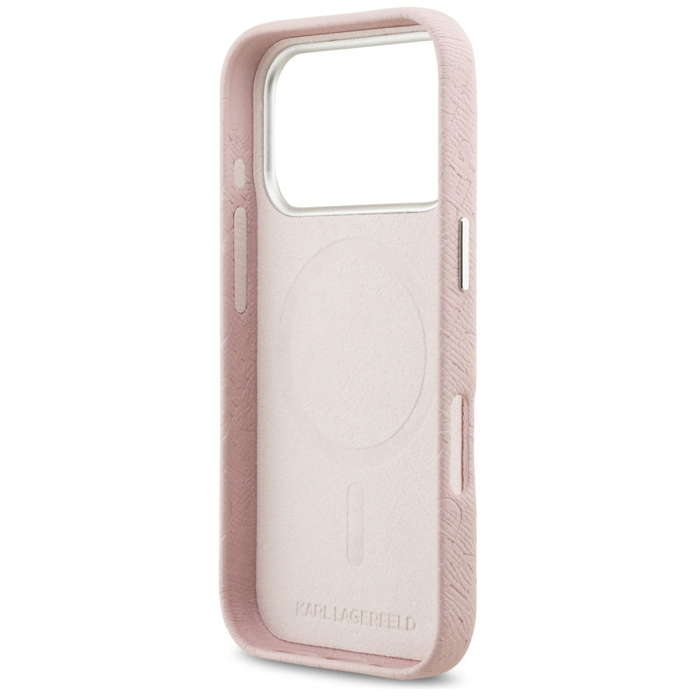 MagSafe futrola za Apple iPhone 17 Pro Max, Karl Lagerfeld, FW Stamped Karl, Roza
