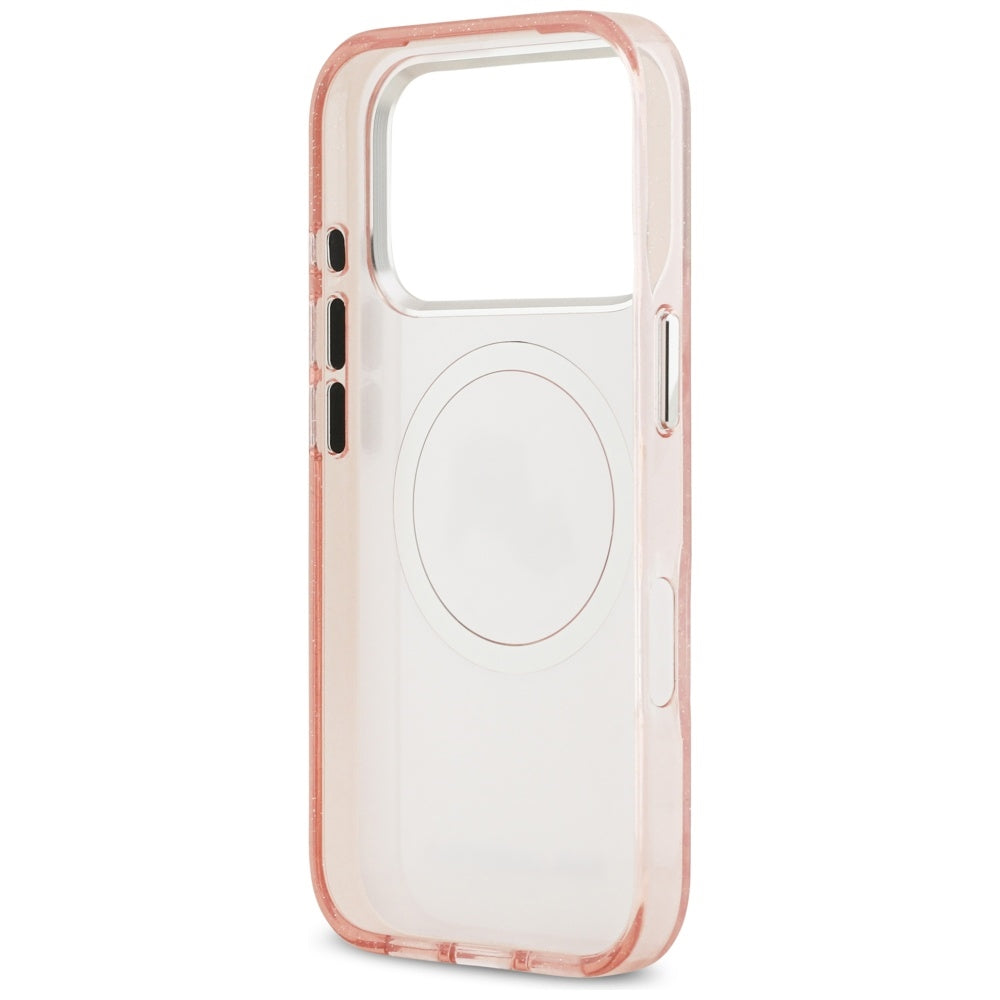 Futrola MagSafe za Apple iPhone 17 Pro Max, Karl Lagerfeld, Glitter Karl & Choupette Head, Roza