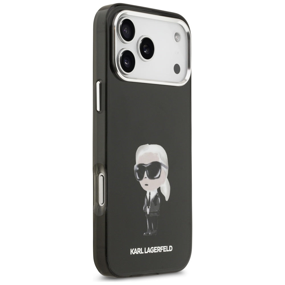 Futrola MagSafe za Apple iPhone 17 Pro Max, Karl Lagerfeld, IML Aquarelle Karl Ikonik, Crna
