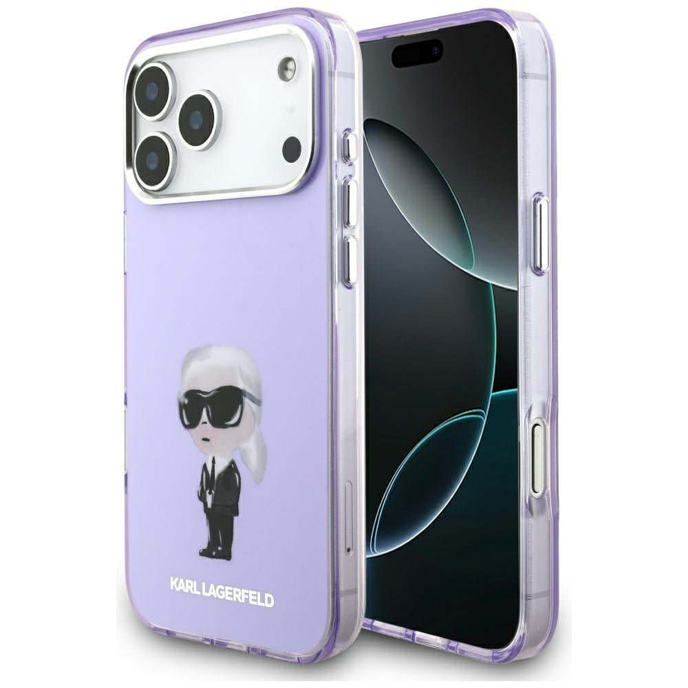 MagSafe futrola za Apple iPhone 17 Pro Max, Karl Lagerfeld, IML Aquarelle Logo Karl, Ljubičasta