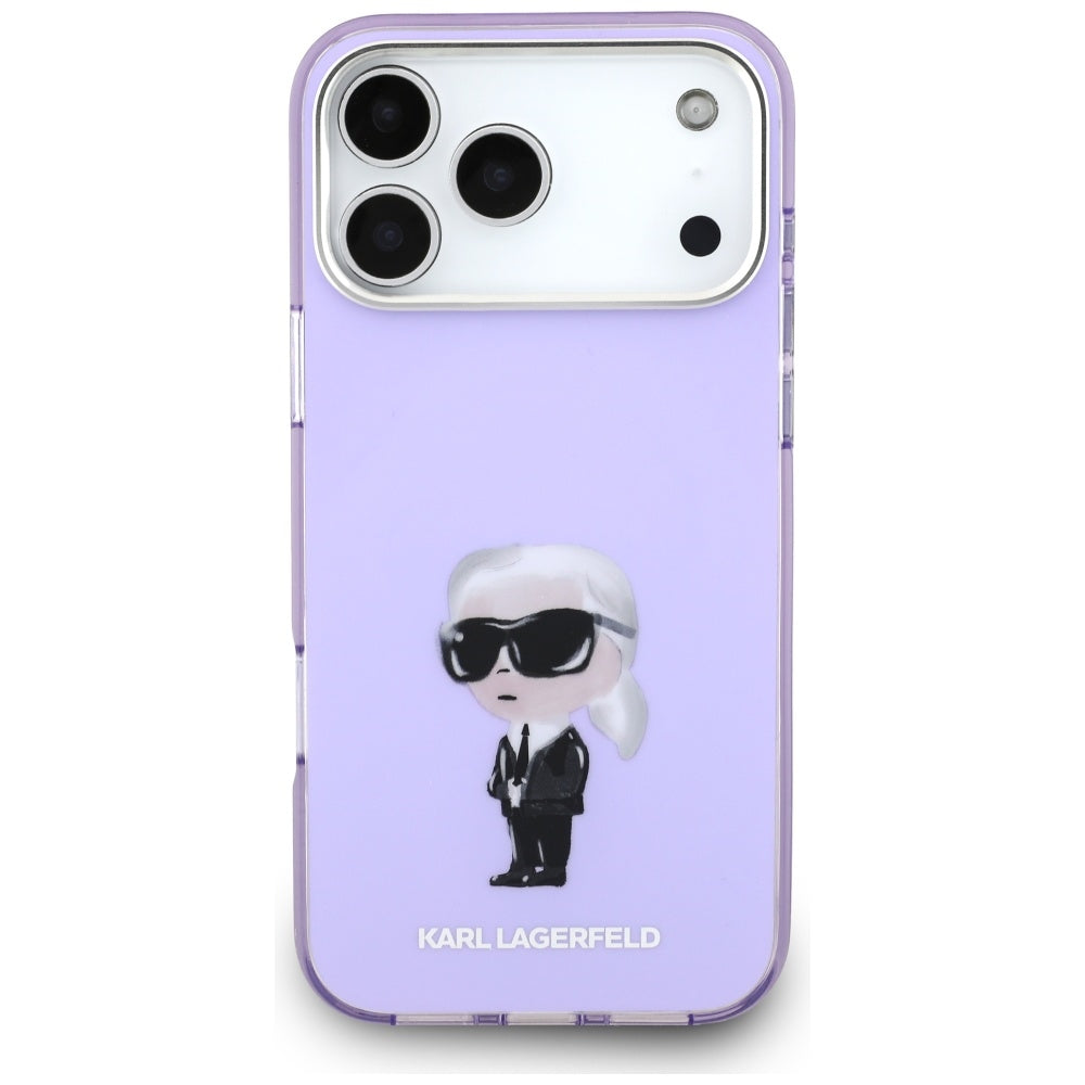 MagSafe futrola za Apple iPhone 17 Pro Max, Karl Lagerfeld, IML Aquarelle Logo Karl, Ljubičasta