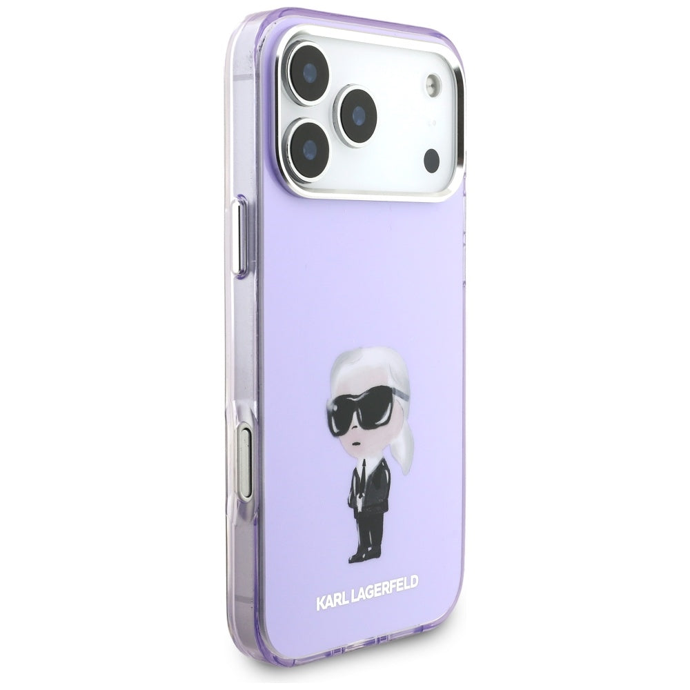 MagSafe futrola za Apple iPhone 17 Pro Max, Karl Lagerfeld, IML Aquarelle Logo Karl, Ljubičasta
