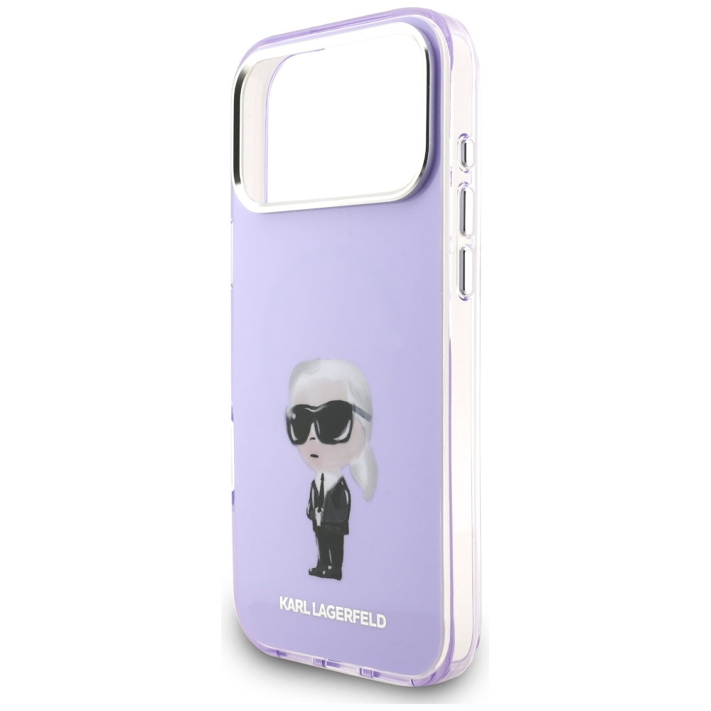 MagSafe futrola za Apple iPhone 17 Pro Max, Karl Lagerfeld, IML Aquarelle Logo Karl, Ljubičasta