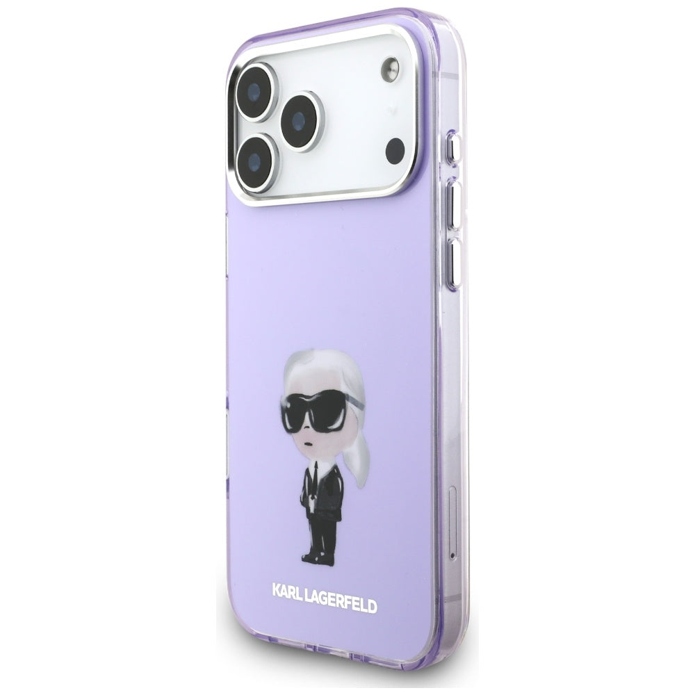 MagSafe futrola za Apple iPhone 17 Pro Max, Karl Lagerfeld, IML Aquarelle Logo Karl, Ljubičasta