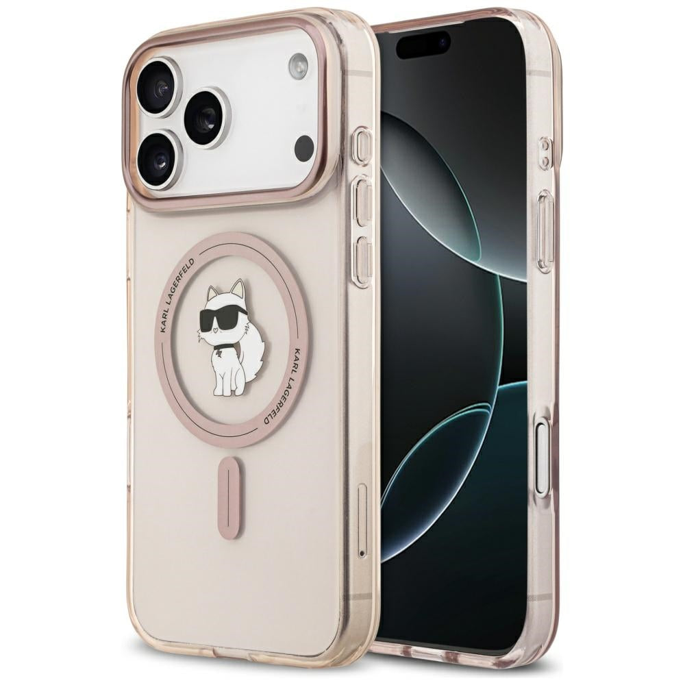Futrola MagSafe za Apple iPhone 17 Pro Max, Karl Lagerfeld, IML Choupette, Roza