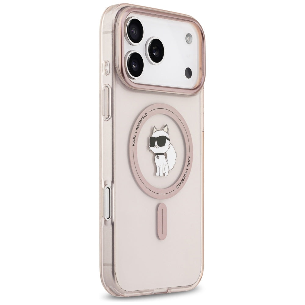 Futrola MagSafe za Apple iPhone 17 Pro Max, Karl Lagerfeld, IML Choupette, Roza